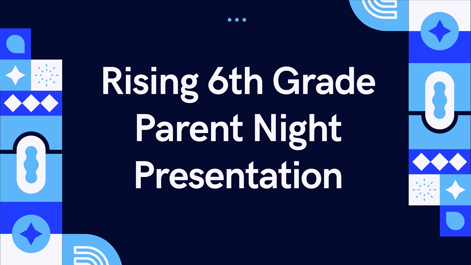 rising 6th grade parent night